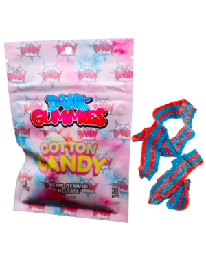 Delta-8 Dank Gummies- Cotton Candy Gummy Belts 1000mg