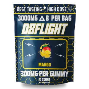 High Dose 3000mg D8 Gummies- Mango