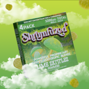 Shrumfuzed 3200mg 4 pack gummies Lime Zkittlez