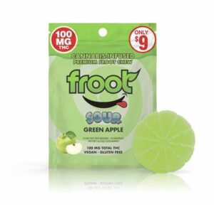 Froot Sour Green Apple Gummy – 100mg Single Cut-to-dose